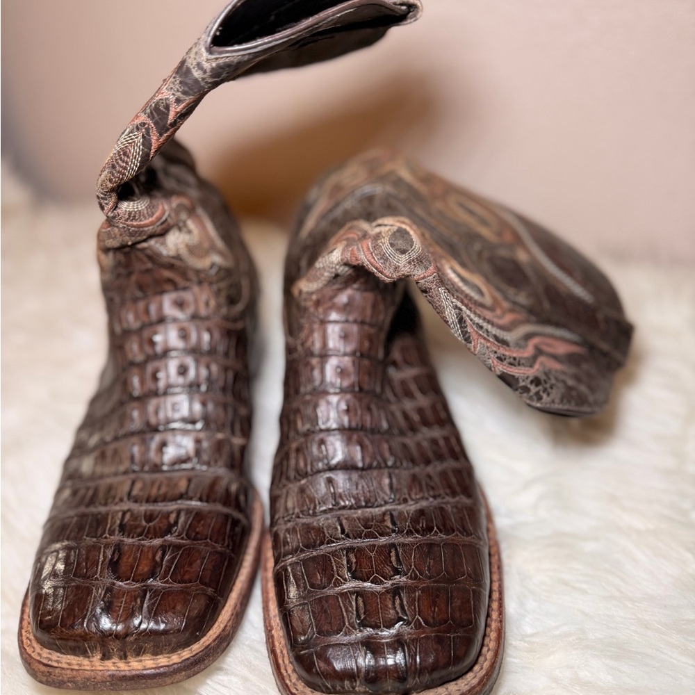 Alba Dark Brown Leather Boots - Picture 2 of 6